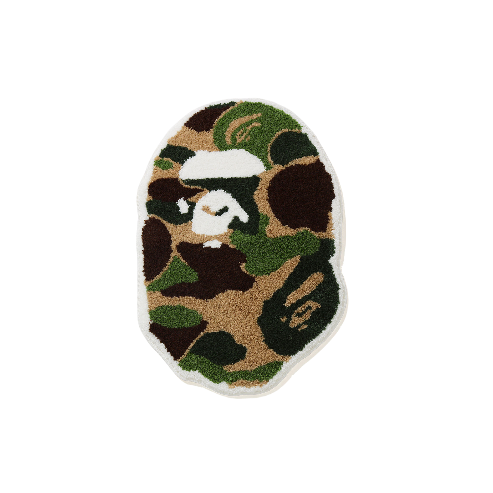 A Bathing Ape ABC Camo Ape Head Rug - Green - Grails SF