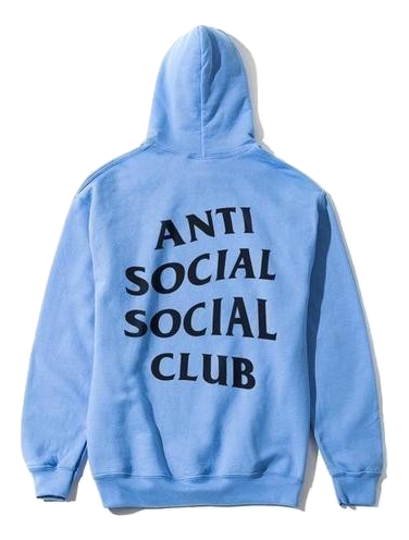 Anti social social best sale club hoodie light blue
