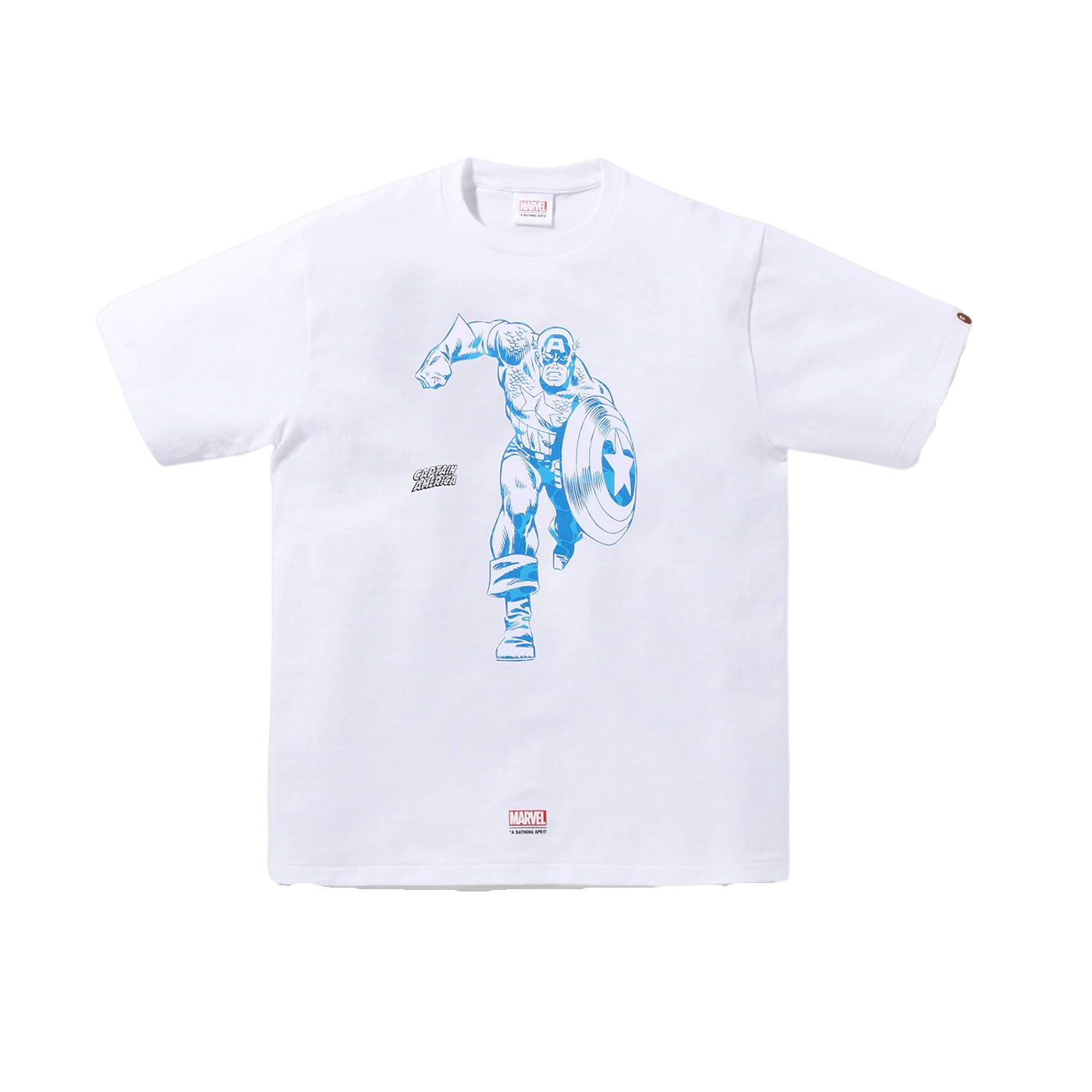 A Bathing Ape x Marvel Comics Captain America Tee - White - Grails SF A Bathing Ape x Marvel Comics Captain America Tee - White - Grails SF
