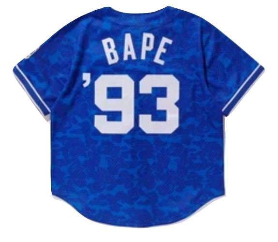 Bape X Mitchell & Ness LA Dodgers Baseball Jersey
