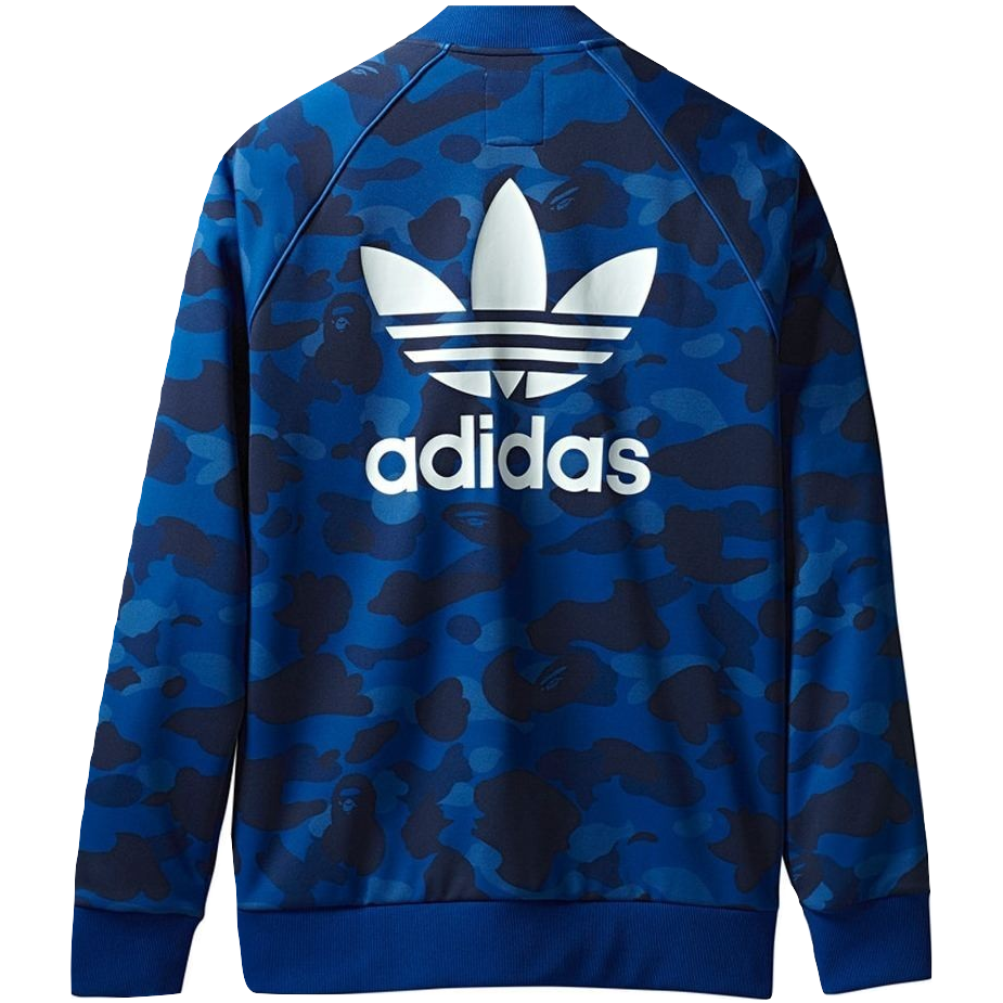 Bape x Adidas Track Top Blue