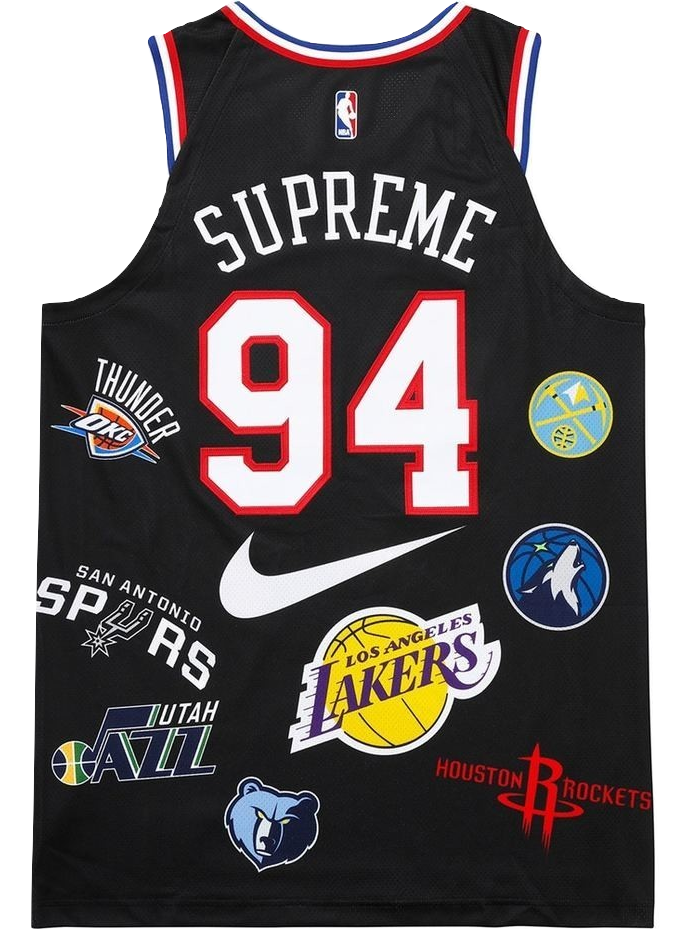 Supreme Nike NBA Teams Authentic Jersey Black Used Grails SF