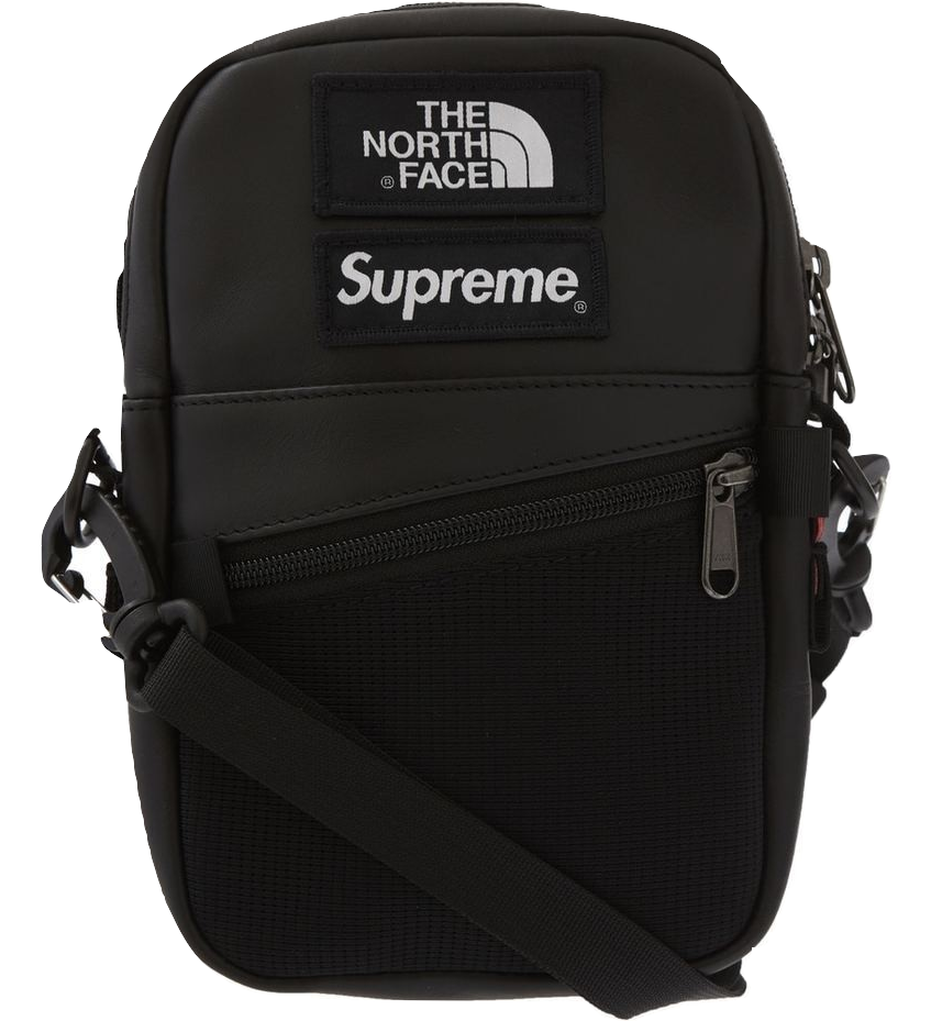 Supreme North Leather Shoulder Bag Black