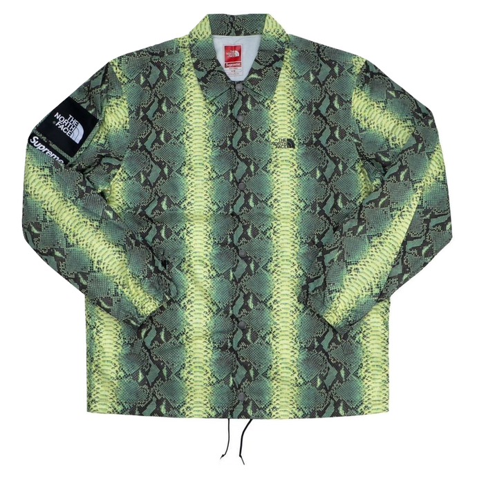Supreme/The North Face TNF Snakeskin Taped Seam Coaches Jacket - Green - Used