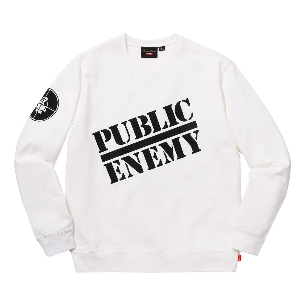 Supreme UNDERCOVER/Public Enemy Crewneck Sweatshirt White