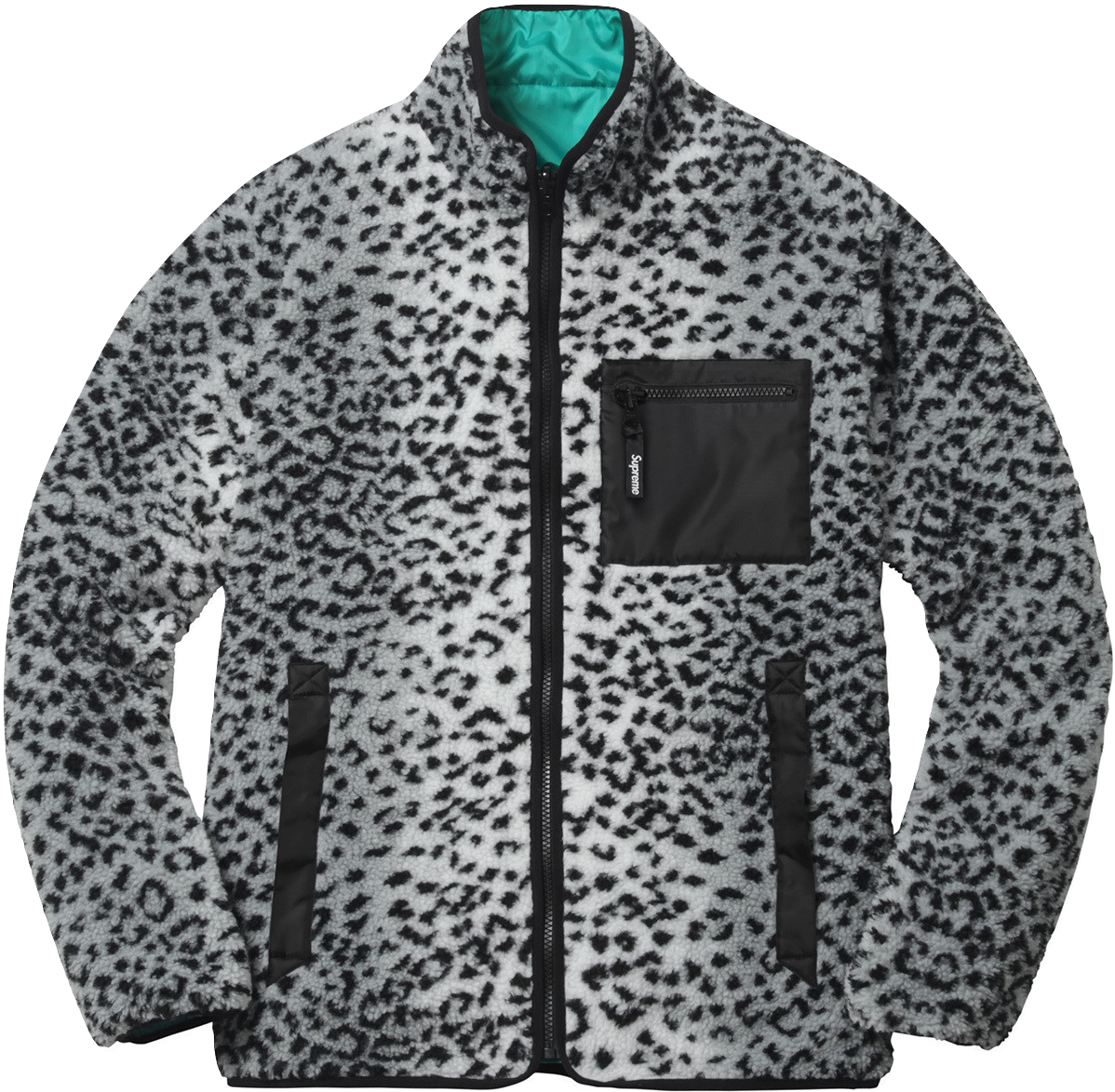 Supreme Leopard Fleece Reversible Jacket - White – Grails SF