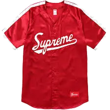 Supreme SS17 Satin Baseball Jersey - Red - Grails SF