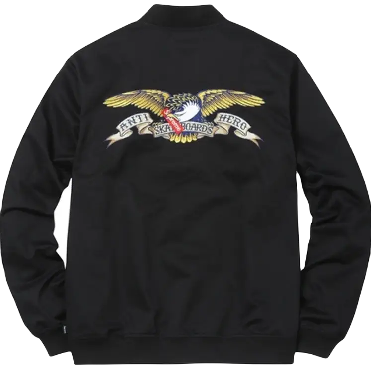 Supreme Anti Hero Bomber Jacket - Black SS16 - Grails SF