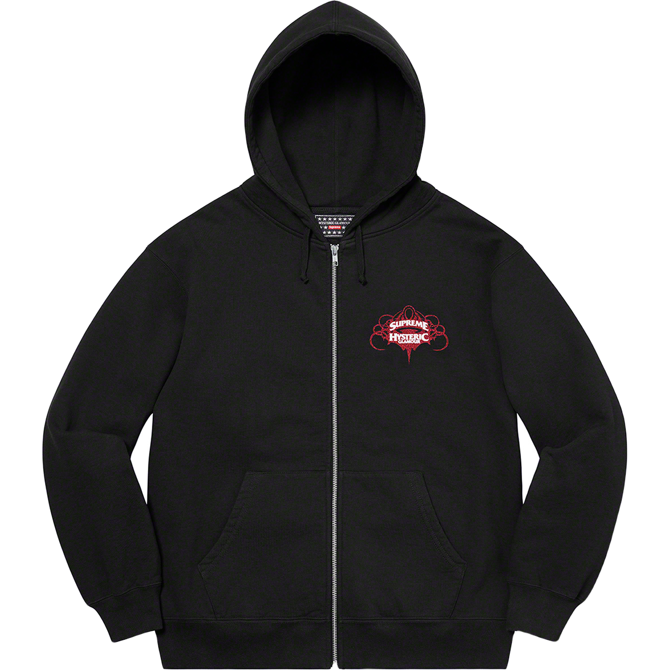 Supreme Hysteric Glamour Zip Up Hooded Sweatshirt - Black