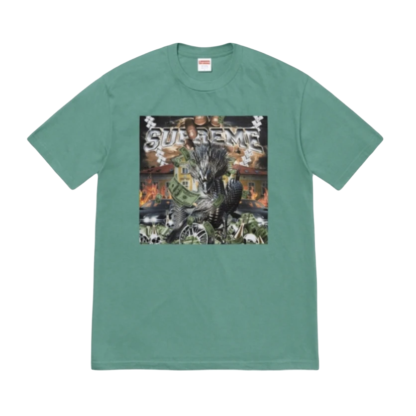 Supreme Dragon Tee - Dusty Teal - Grails SF