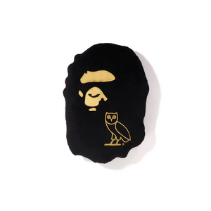 A Bathing Ape x OVO Ape Head Cushion Black Bape