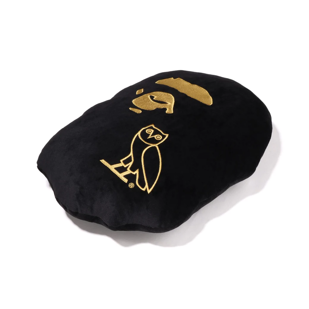 BAPE x OVO Ape Head Cushion Black