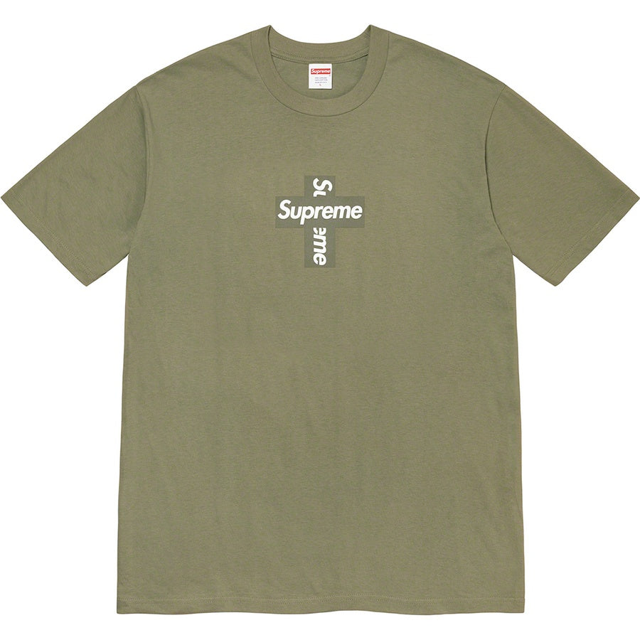 Supreme Cross Box Logo Tee - Light Olive Supreme
