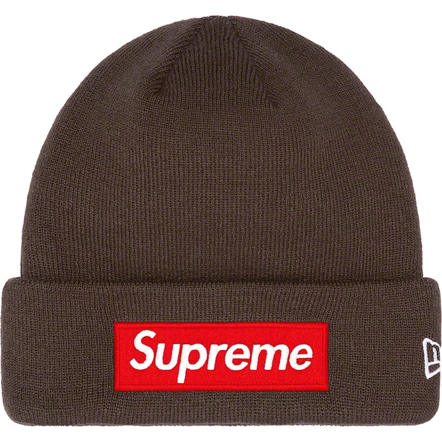 Supreme New Era Box Logo Beanie (FW22) - Brown Supreme
