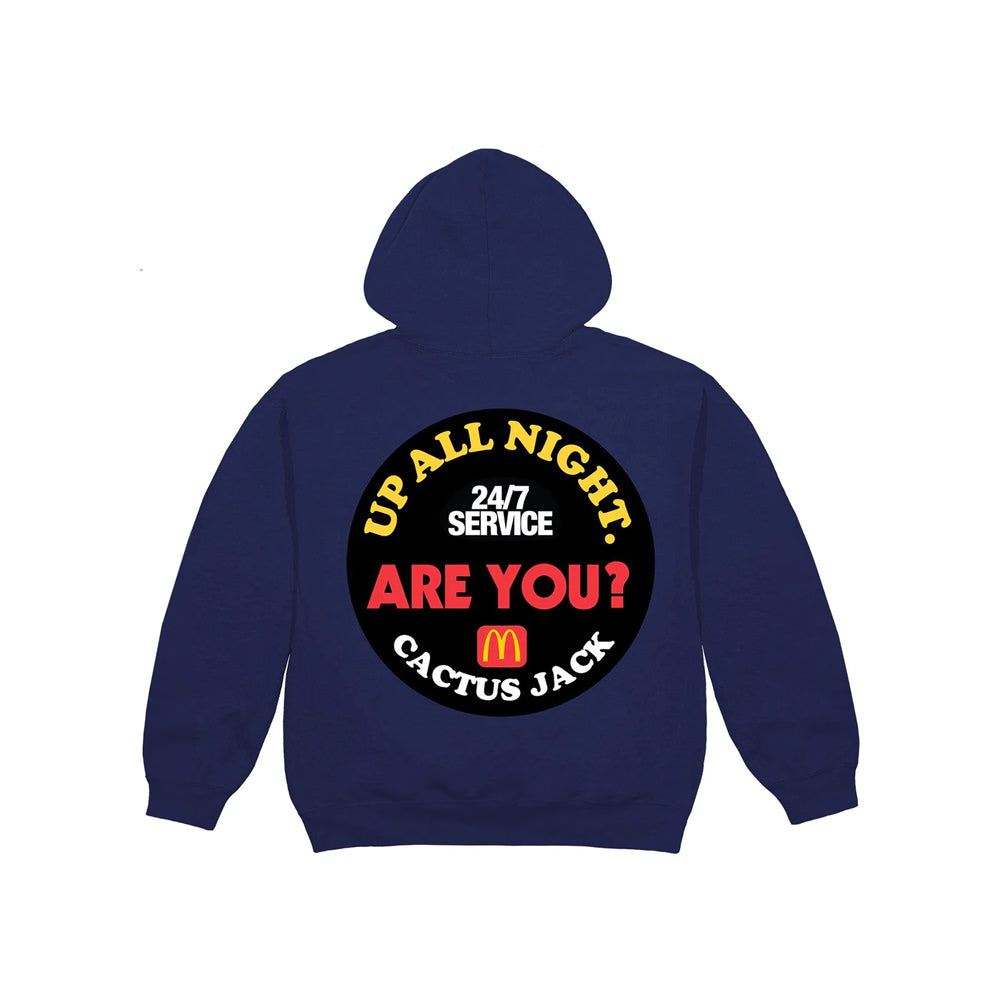 Travis Scott McDonald's Up All Night Sticker Hoodie - Navy - Used