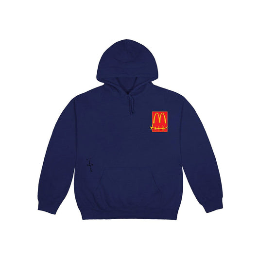 Travis Scott McDonald's Up All Night Sticker Hoodie - Navy - Used