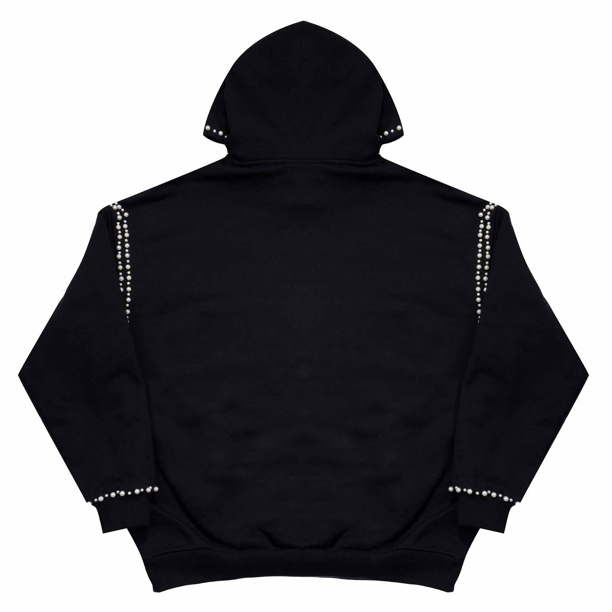 SOWHAT Nail Bead Pullover Hooded Sweatshirt Black SOWHAT