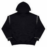 SOWHAT Nail Bead Pullover Hooded Sweatshirt Black