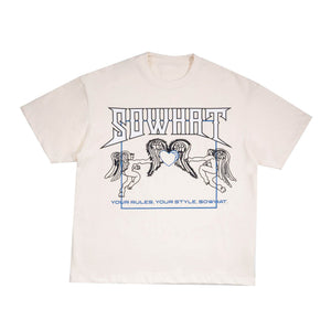 SOWHAT Heart & Wings Angele Tee Cream SOWHAT