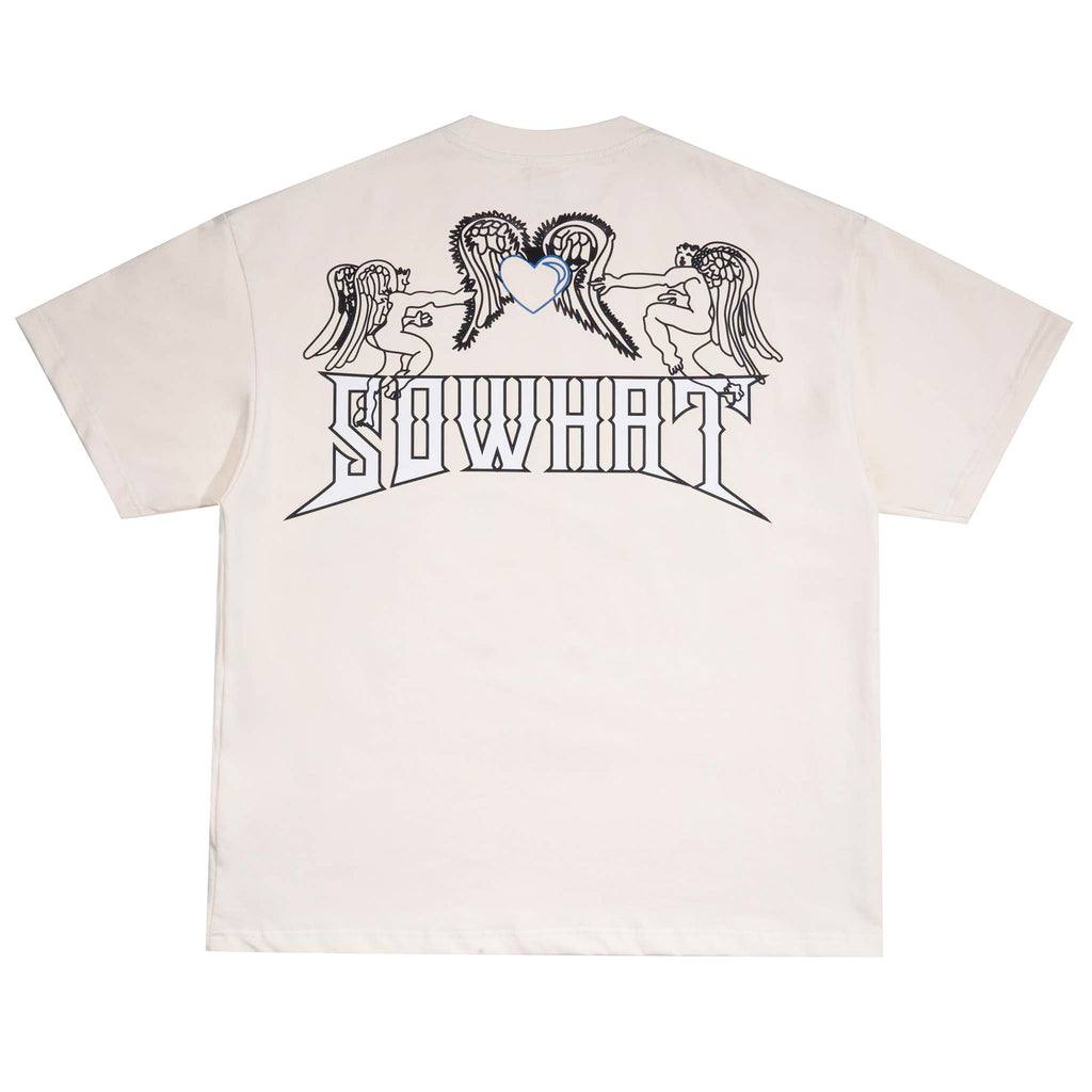 SOWHAT Heart & Wings Angele Tee Cream