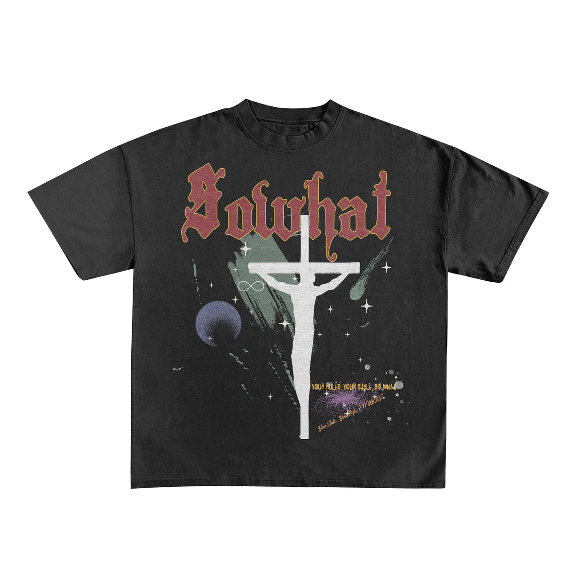 SOWHAT Cross Tee Black SOWHAT