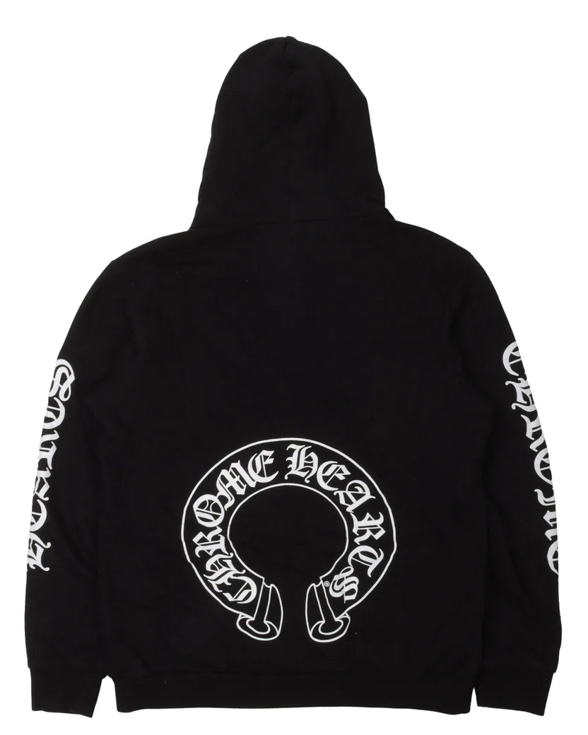 Chrome Hearts Matty Boy Chomper Horseshoe Hoodie - Black - Used Denim Tears