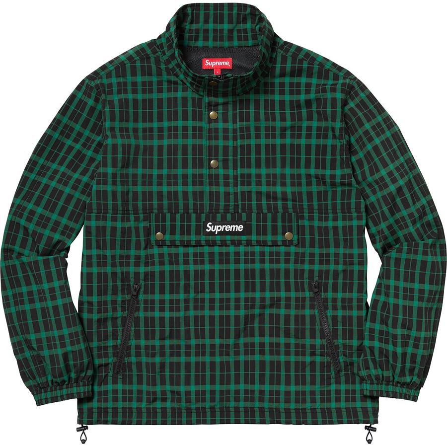 Supreme Nylon Plaid Pullover - Green - Used