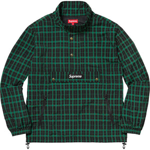 Supreme Nylon Plaid Pullover - Green - Used