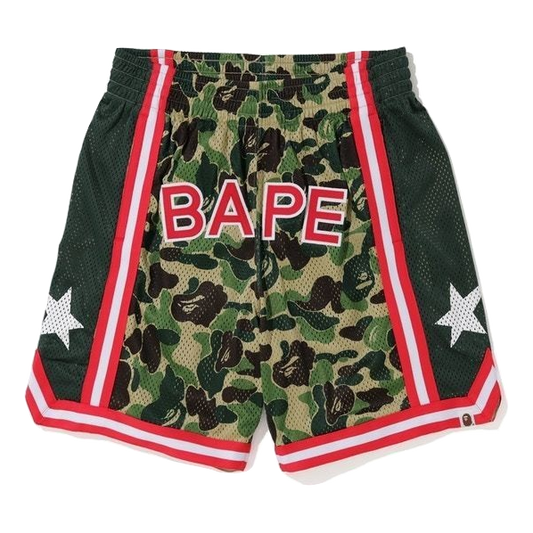 A Bathing Ape ABC Basketball Shorts - Green - Used