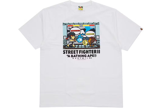BAPE Capcom Street Fighter II Ryu Vs Milo Tee - White - Used