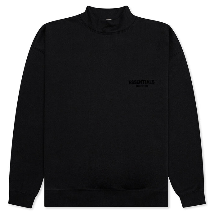 Fear of God Essentials Mock Neck Long Sleeve - Black