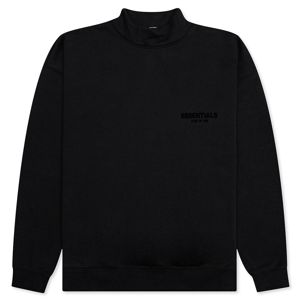 Fear of God Essentials Mock Neck Long Sleeve - Black