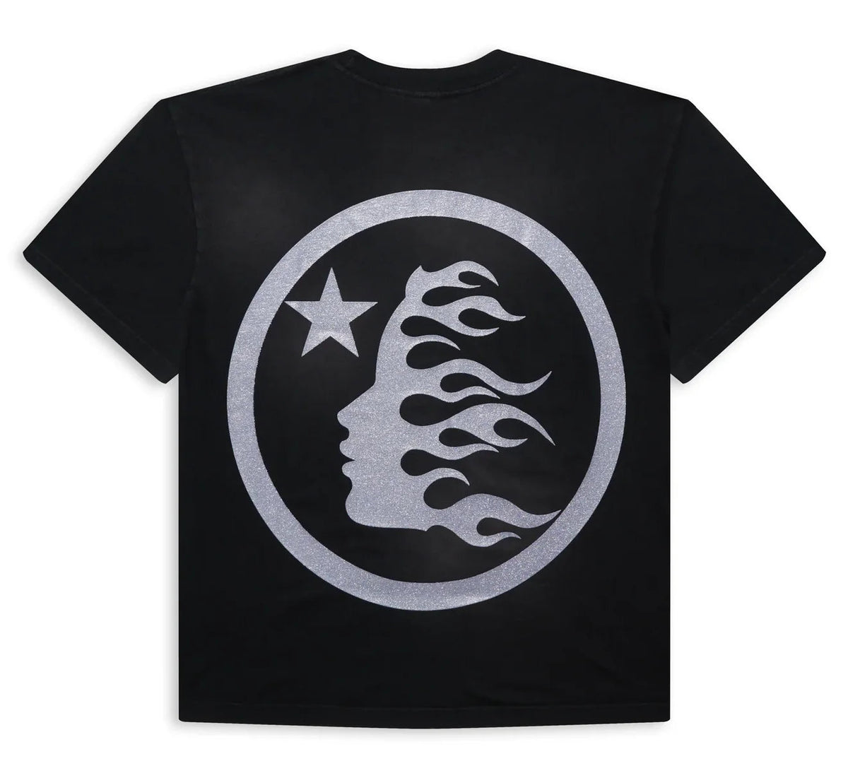 Hellstar Classic Glitter Logo T-shirt - Black - Used Hellstar