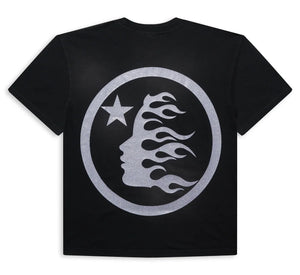 Hellstar Classic Glitter Logo T-shirt - Black - Used Hellstar