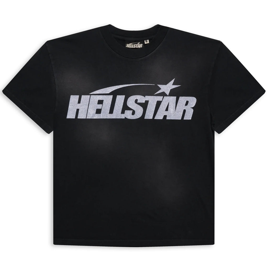 Hellstar Classic Glitter Logo T-shirt - Black