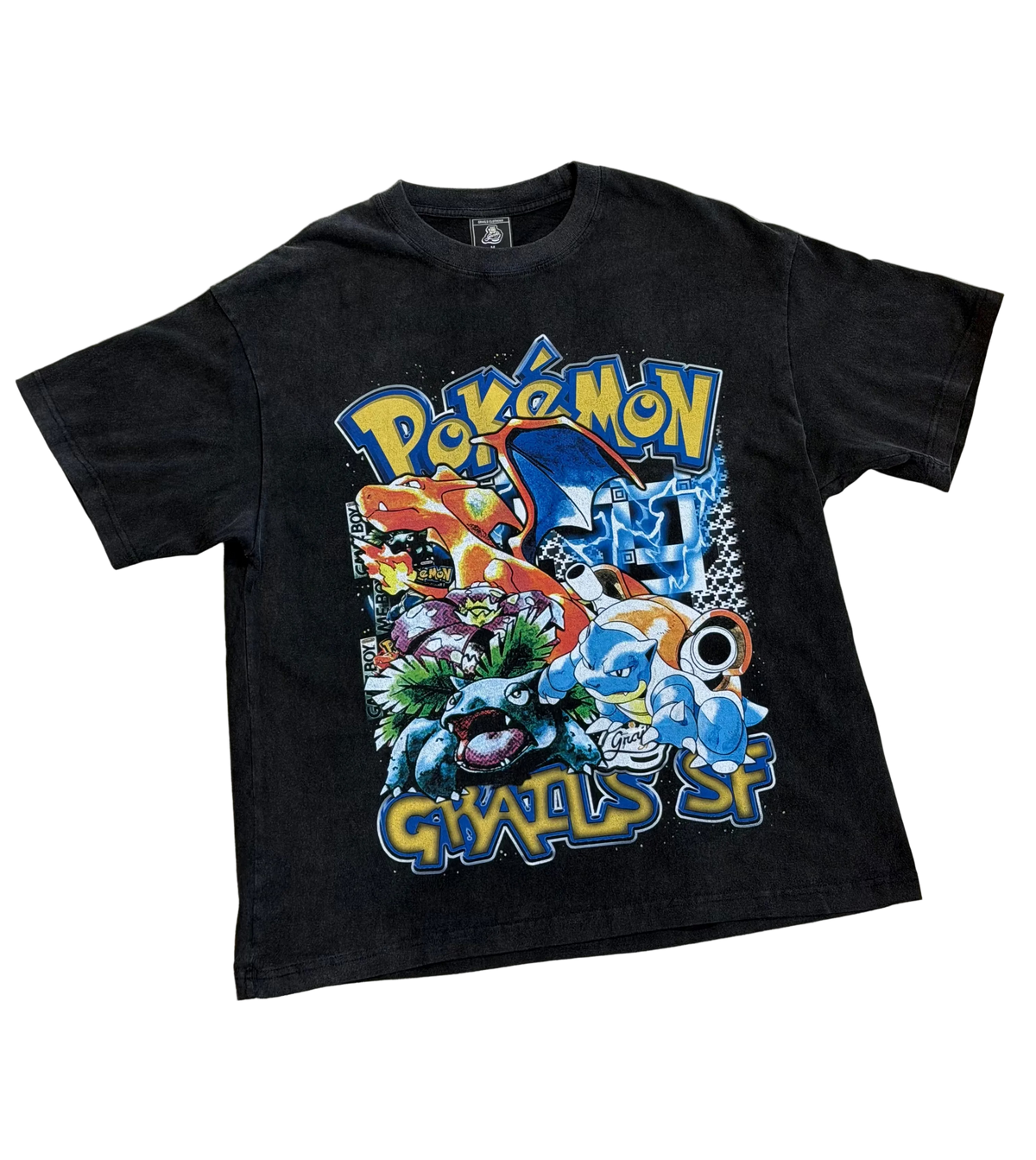 Grails SF Kanto Trio (Red, Blue, Green) Tee Vintage Black grails sf