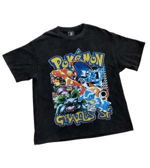 Grails SF Kanto Trio (Red, Blue, Green) Tee Vintage Black grails sf