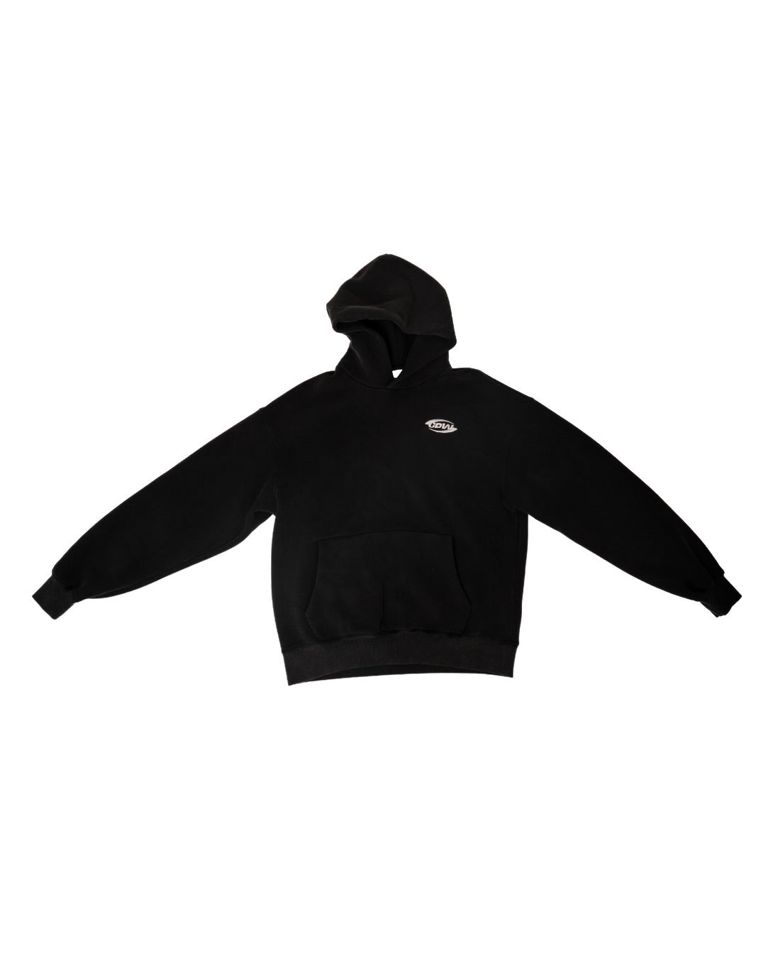 CDW 3D Logo Stitched Pullover Hoodie Vintage Black CDW