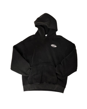 CDW 3D Logo Stitched Pullover Hoodie Vintage Black CDW