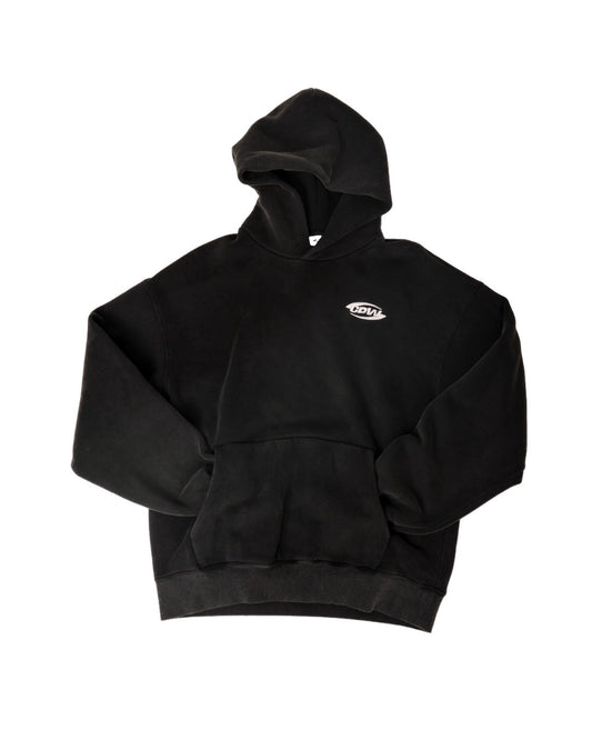 CDW 3D Logo Stitched Pullover Hoodie Vintage Black CDW