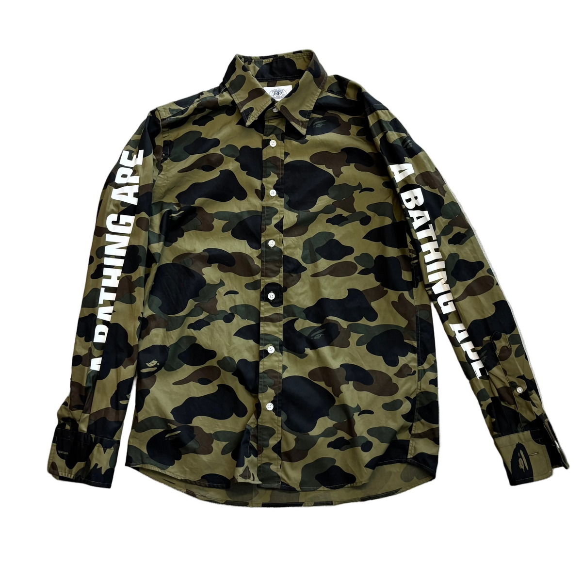 BAPE Camo Buttoned Up Long Sleeve - Green