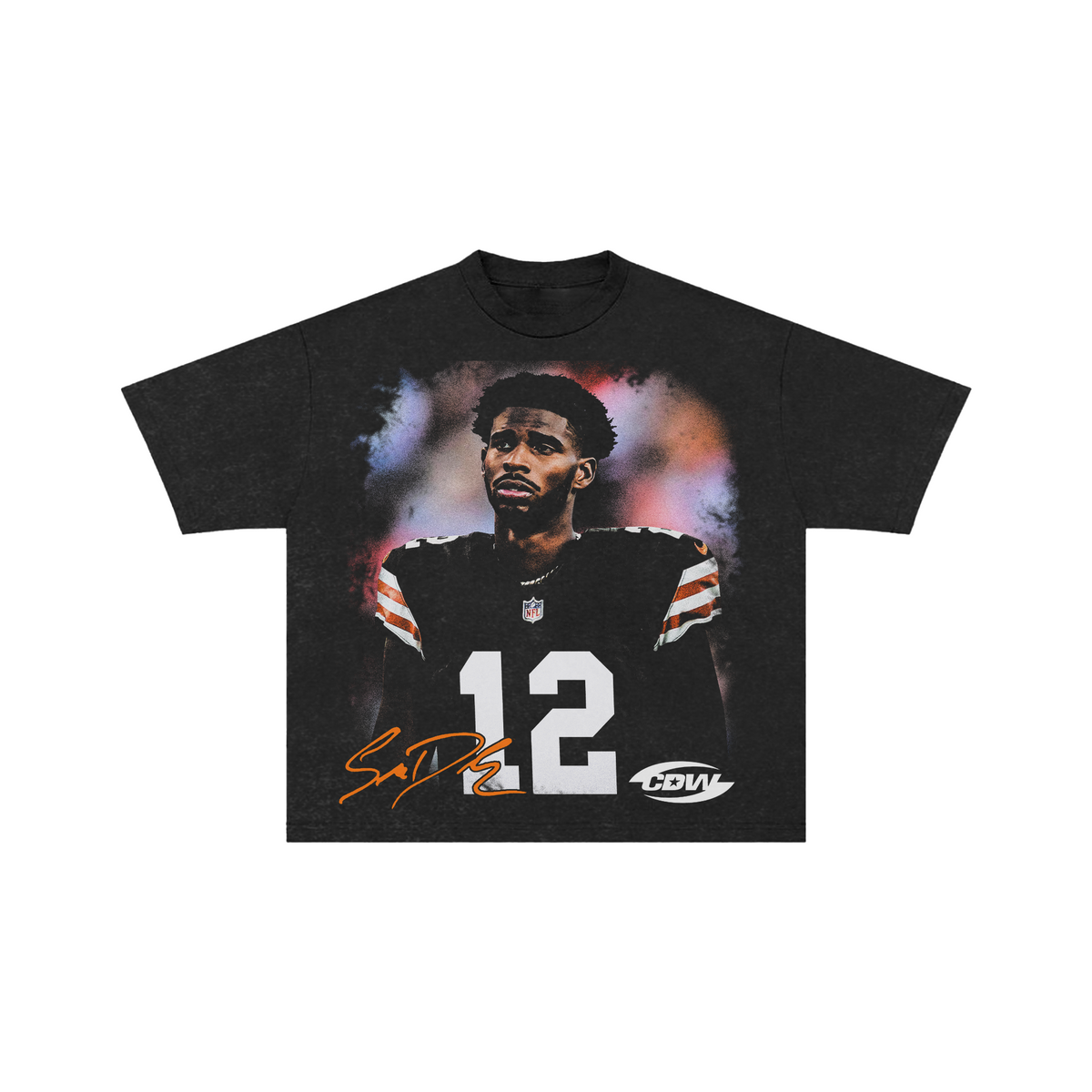 CDW Shedeur Sanders Tee Vintage Wash Black CDW