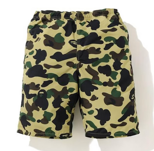 A Bathing Ape 1st Camo Beach Shorts - Yellow Camo
