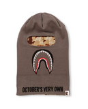 A Bathing Ape x OVO Woodland Camo Shark Reversible Balaclava - Gray