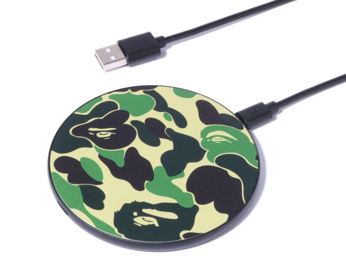 A Bathing Ape Camo Wireless Charger - Green Bape