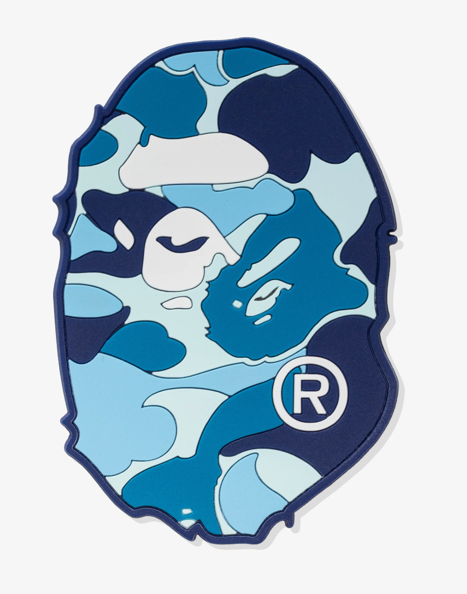BAPE ABC Camo Ape Head Coaster - Blue Bape