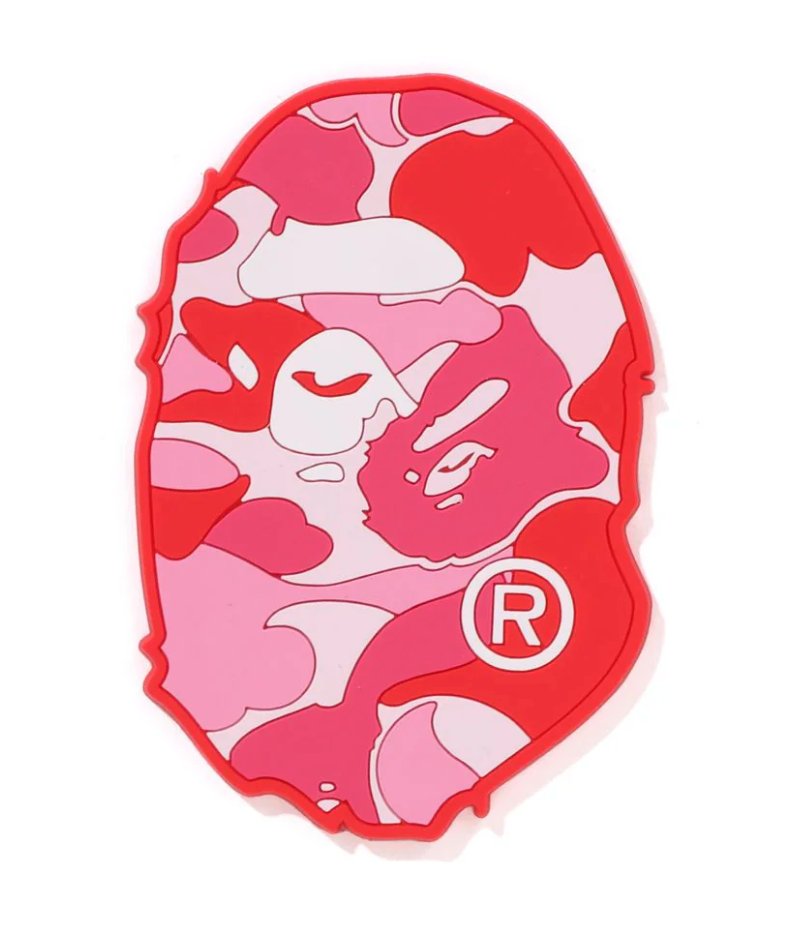 BAPE ABC Camo Ape Head Coaster - Pink Bape