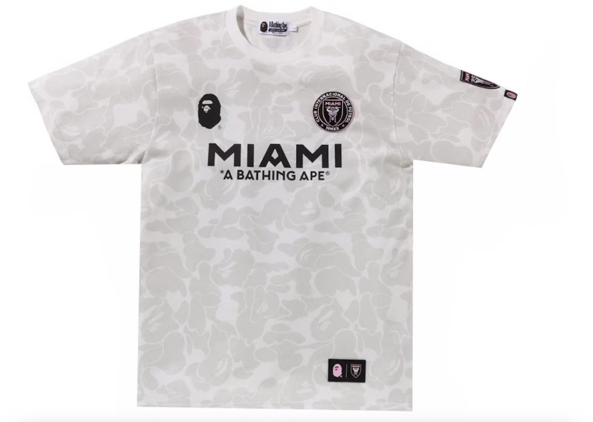 BAPE x Inter Miami CF Camo Tee - White Bape