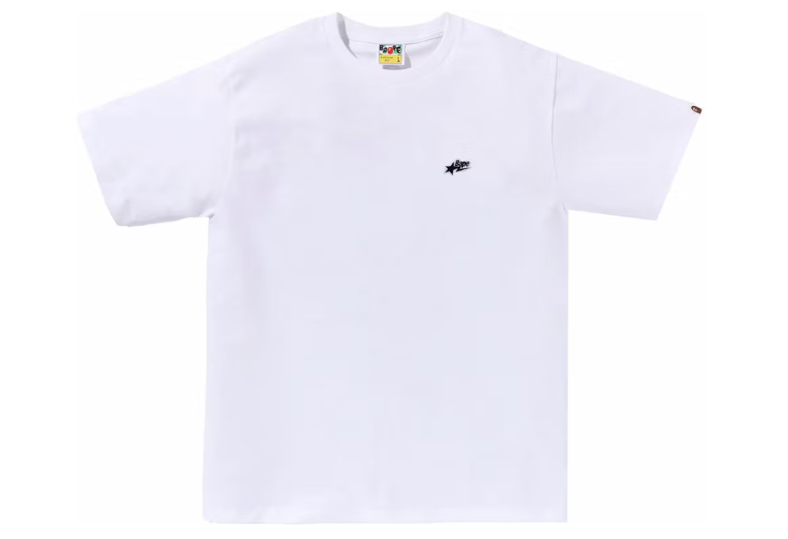BAPE Sta One Point Tee - White - Used Bape