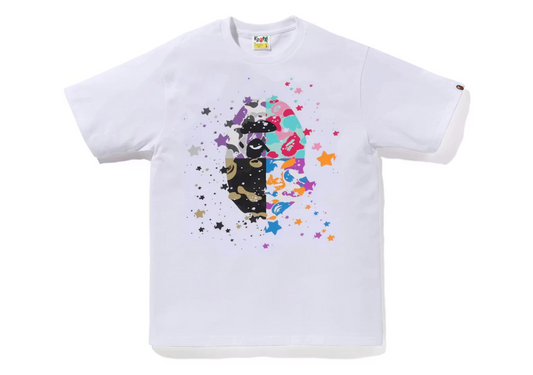 A Bathing Ape Head Sta Tee - White